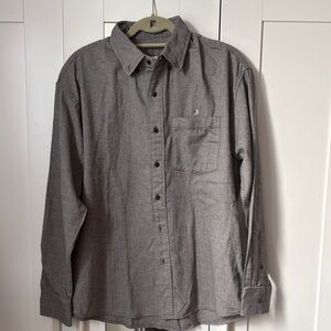 American Eagle Outfitters Gray Casual Button-Down Shirt